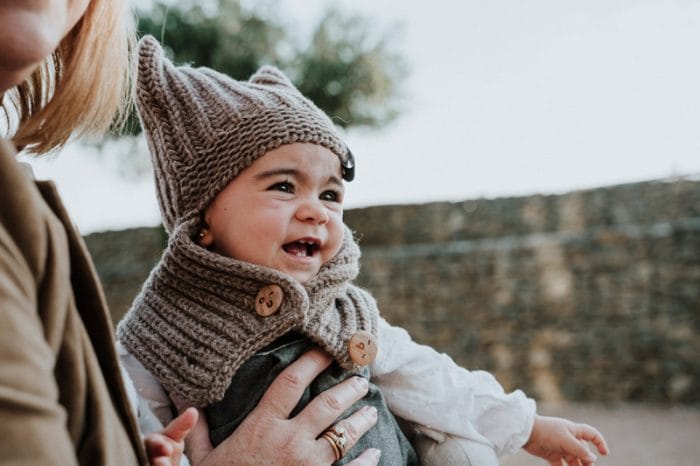 gorro de lana el buho beige babyboton